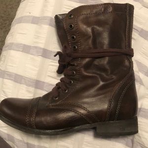 Steve Madden leather combat boots